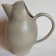 Ceramic potter's pitcher with matte enamel, 50s