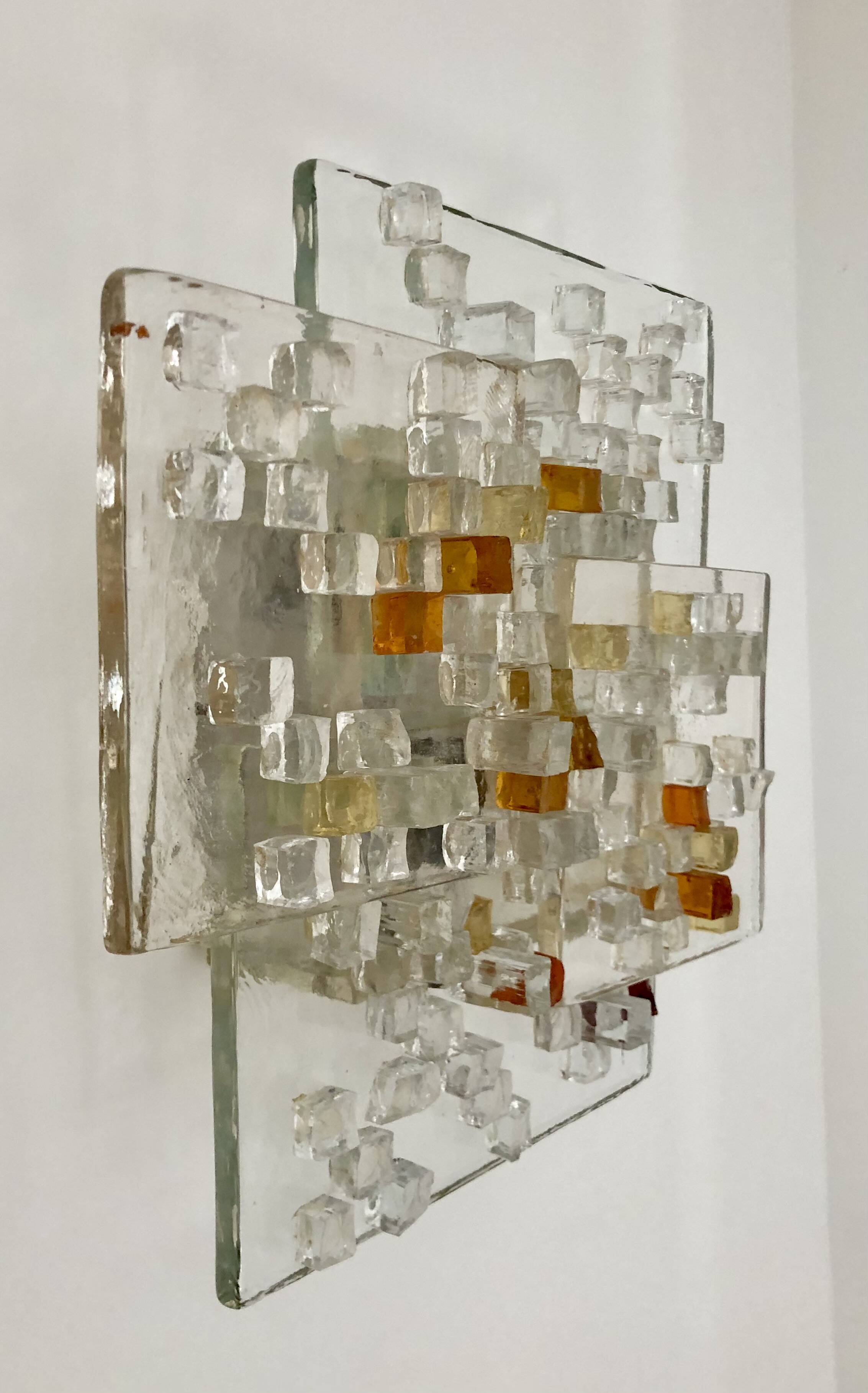 Murano glass wall lamp by Albano Poli for Poliarte, Italy 1970s