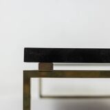 Maison Charles. Bronze coffee table with lacquered top. 1970s.