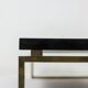 Maison Charles. Bronze coffee table with lacquered top. 1970s.