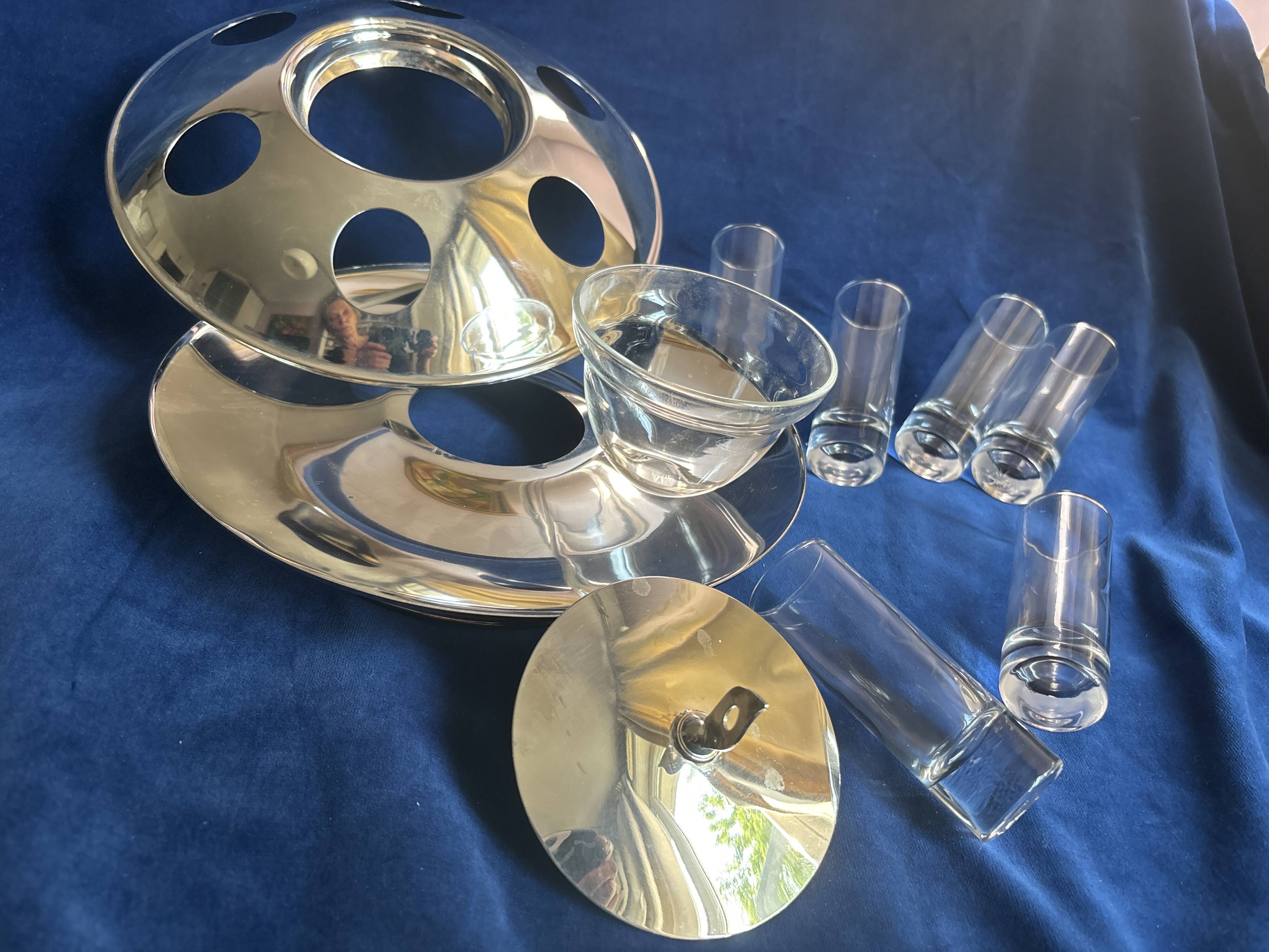 Vodka and caviar set