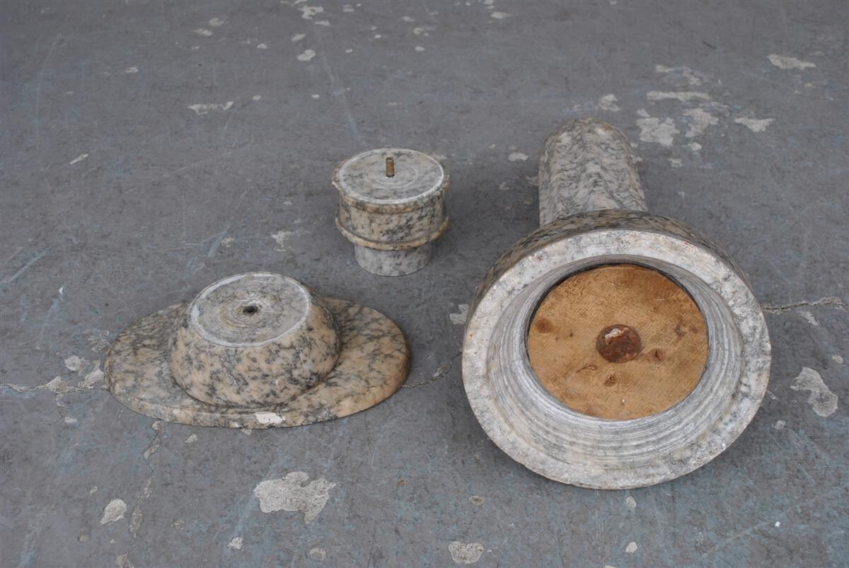 Fluted marble time column XIX