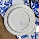 6 dessert plates Creil & Montereau in blue ironstone, "Japan" service