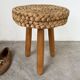 Tabouret corde et chêne Audoux Minet