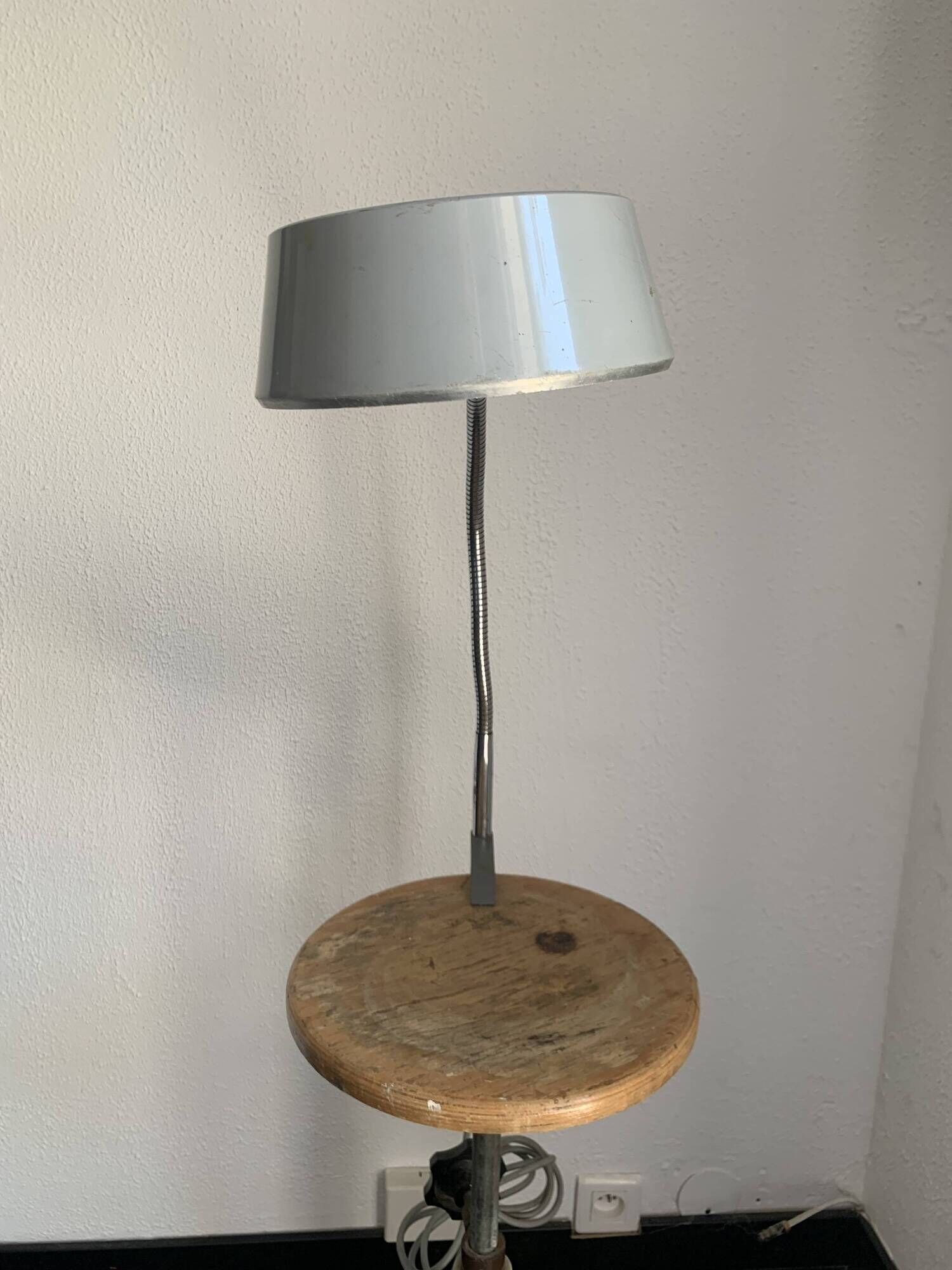 Lampe vintage 1950 d'architecte Jumo atelier bureau - 55 cm