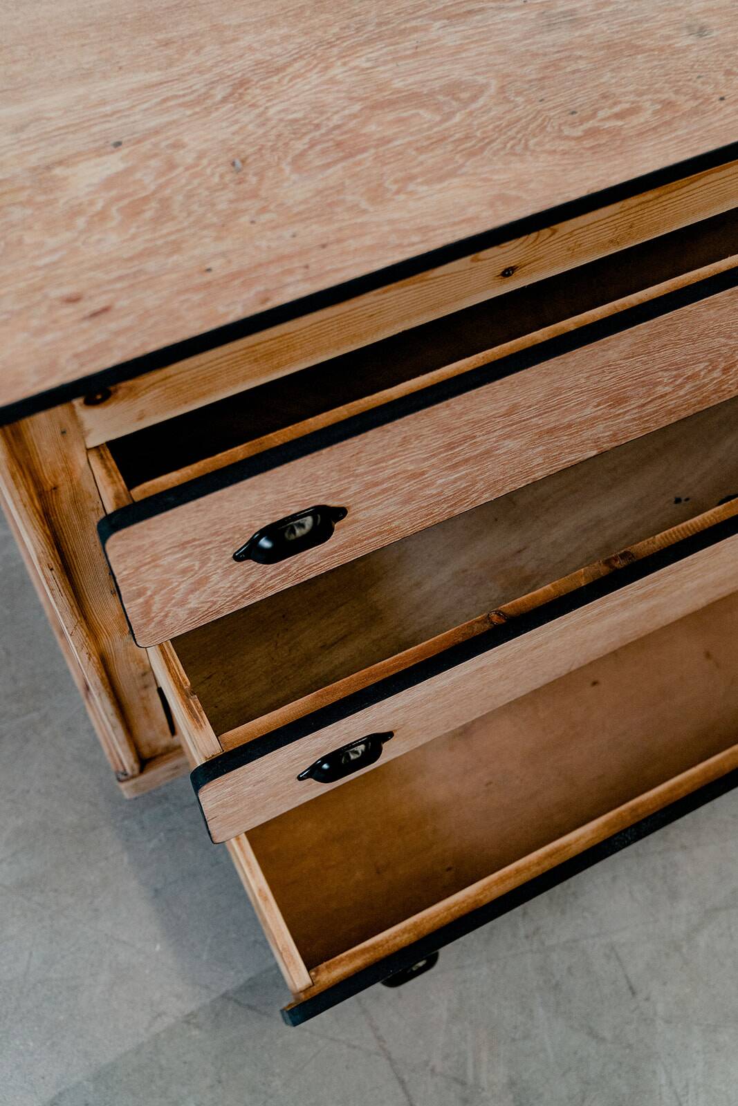 Wooden trade counter