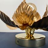 Vintage wall lamp golden leaves