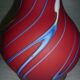 Vase rouge en verre double épaisseur opaque 44 cm