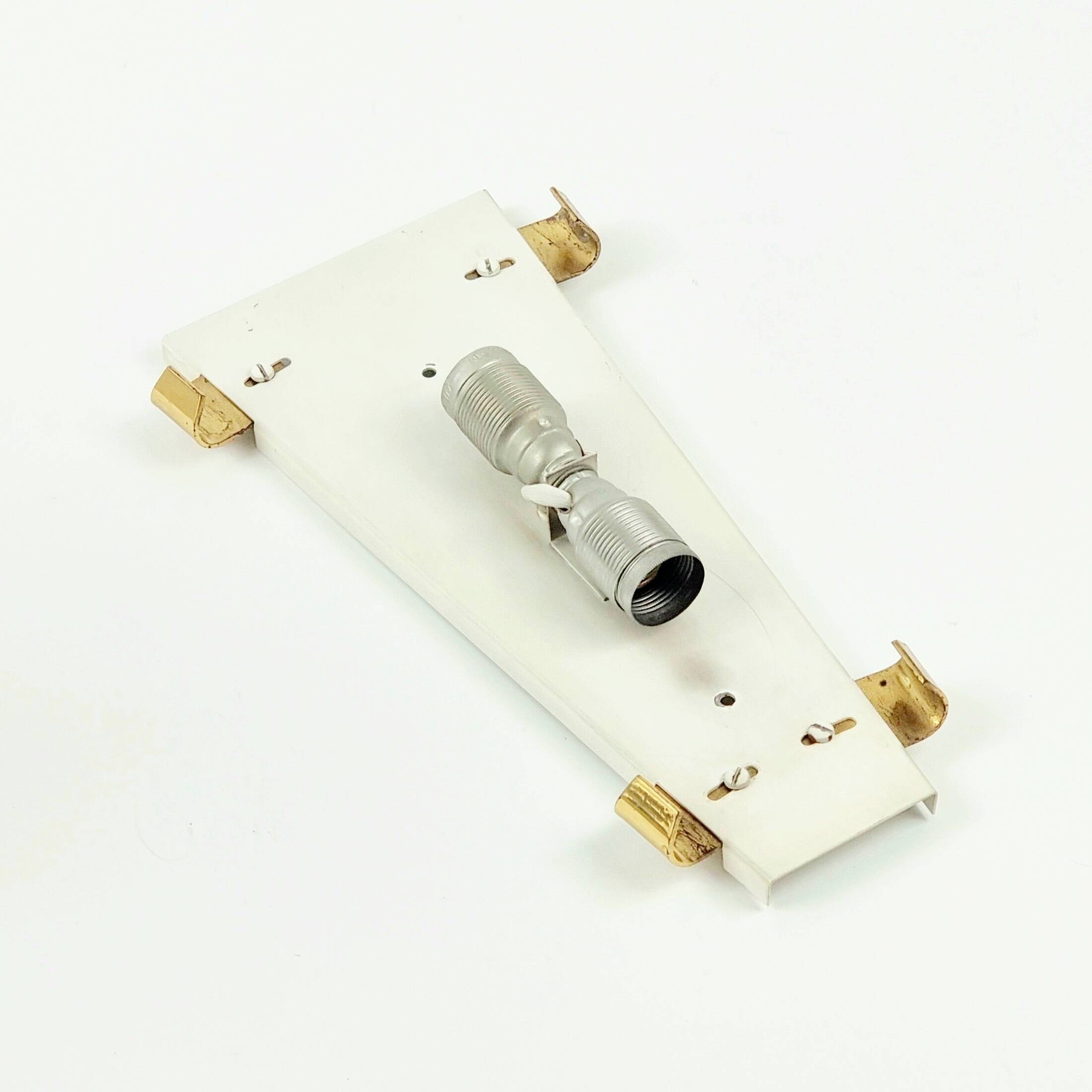 Large Mid-Century Murano Glass & Brass Wall Lamp from Hillebrand, 1960s/70s