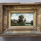 Painting old animated landscape Theodore Ghirardi nineteenth