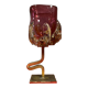 Fabienne Picaud: pink glass vase with amber applied decorations