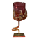 Fabienne Picaud: pink glass vase with amber applied decorations