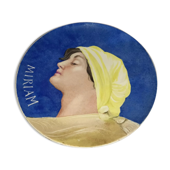 Plat faïence Montereau XIXe