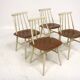 Set of 4 Scandinavian "Fanett" chairs by Ilmari Tapiovaara, Sweden, 1960