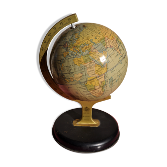 Small vintage metal globe