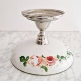 Porcelain cup on silver metal foot