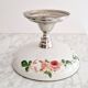 Porcelain cup on silver metal foot