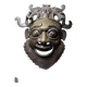 Vintage African bronze mask from Bamoun, Cameroon