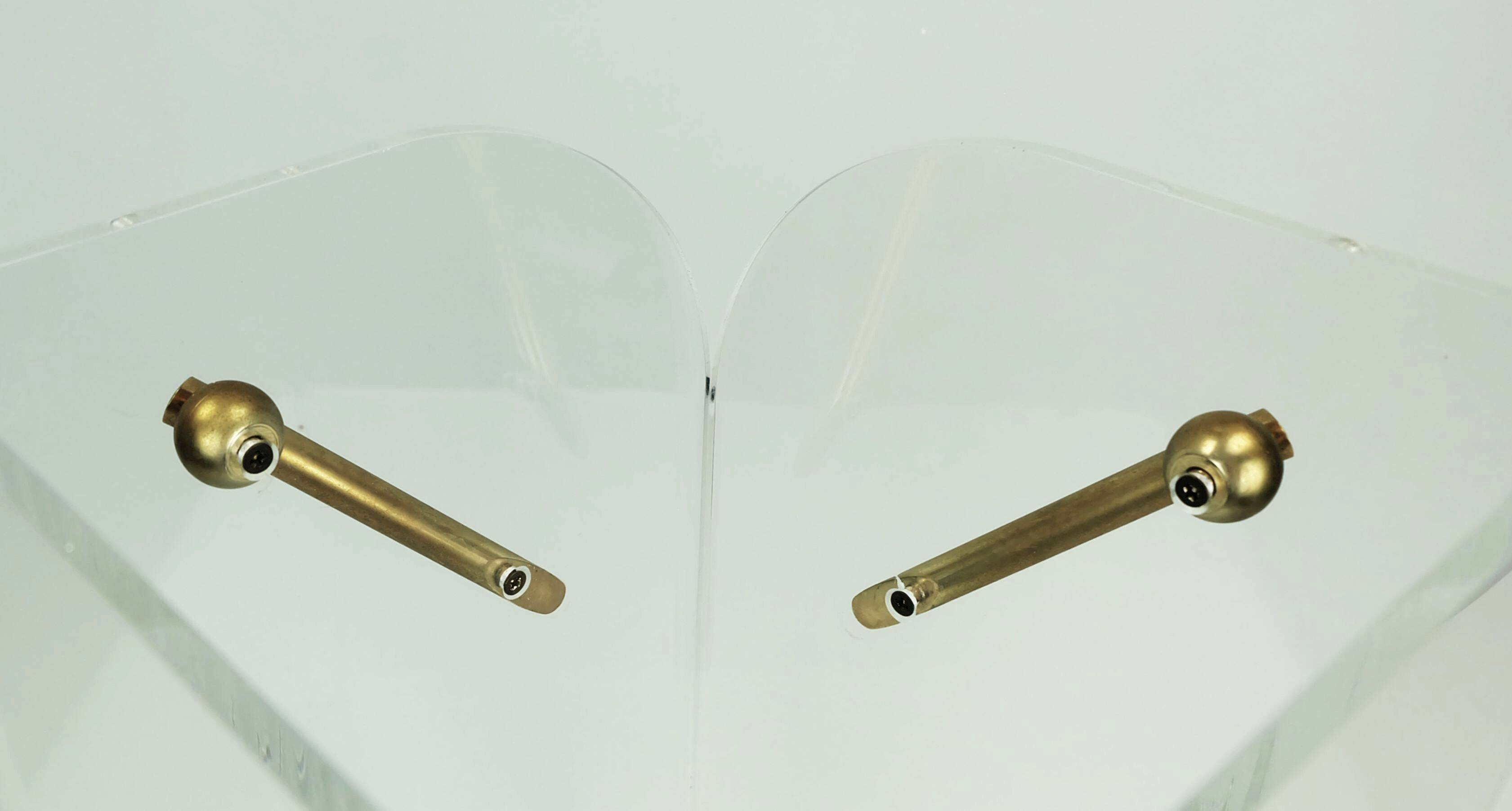 Transparent lucite acrylic umbrella stand 1980s 1990s post modern design