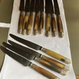 Lot of 12 horn handle knives