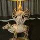 Shiva lamp in bronze.