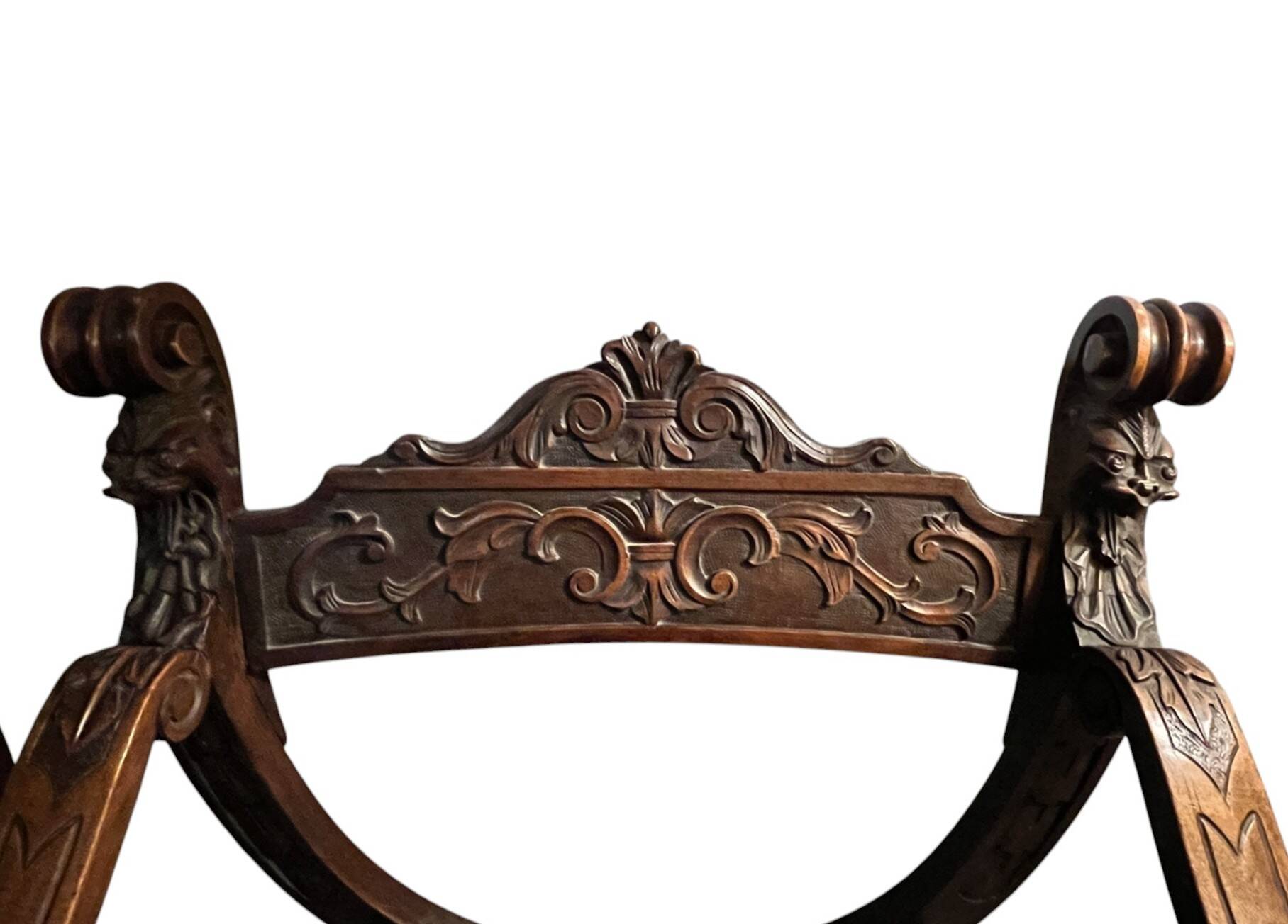 Armchair called Dagobert in carved wood circa 1900