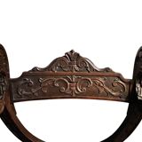 Armchair called Dagobert in carved wood circa 1900