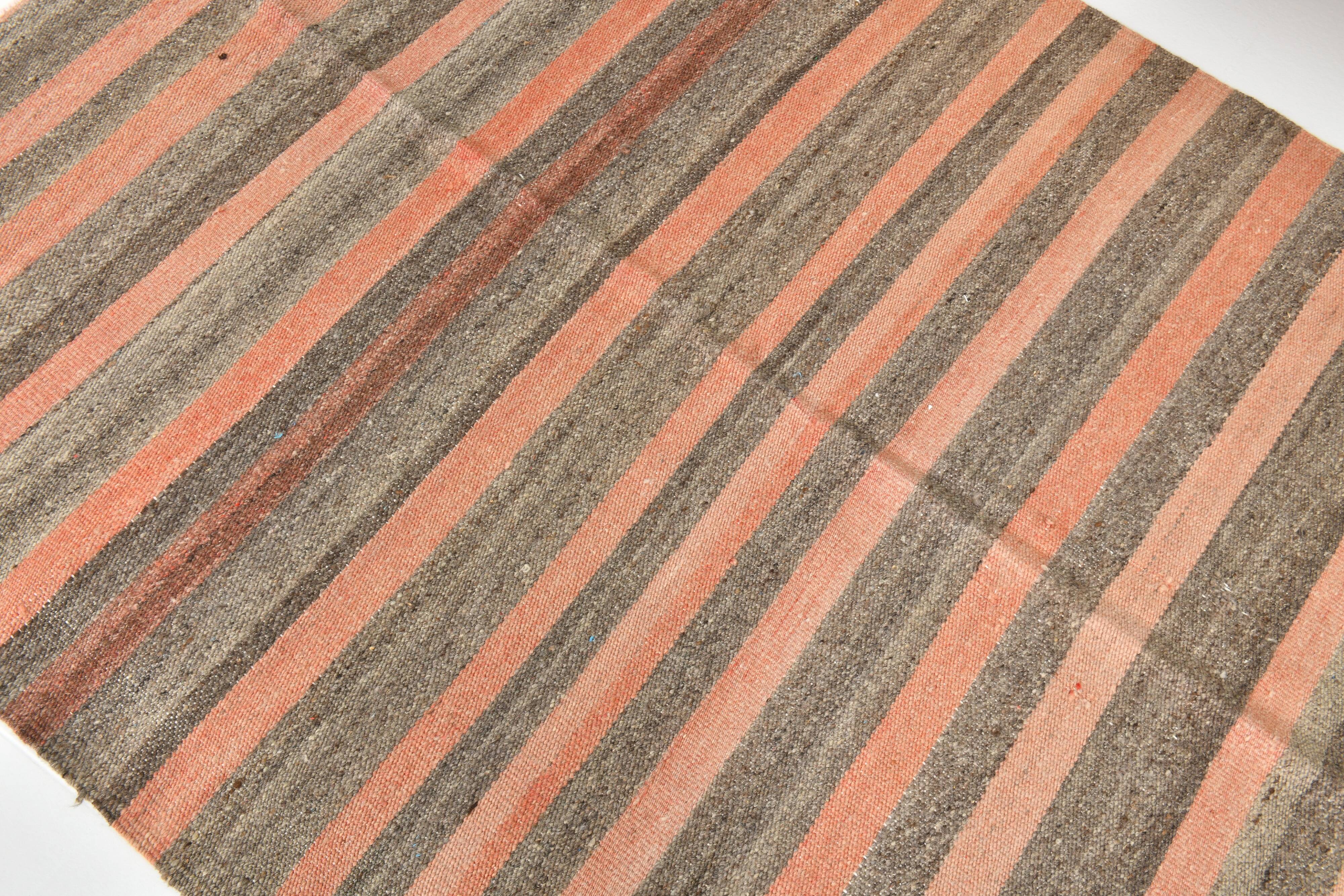 4x5 Red & Brown Small Size Kilim Rug, 134x164Cm