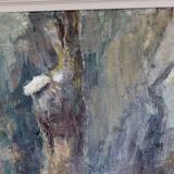 1960's Original Swedish Modernist Oil on Canvas " Study of Hunters Game Rabbit" by Johan Bladh
