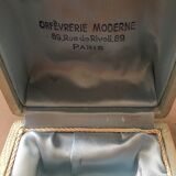 Silver metal towel round "Frédéric"