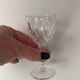 4 cut glass liqueur glasses on stems