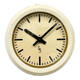 Beige industrial factory wall clock from Siemens, 1950s