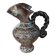 Turquoise and brown speckled pitcher from Vallauris, 1950s.