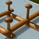 Porte-manteau mural extensible en pin
