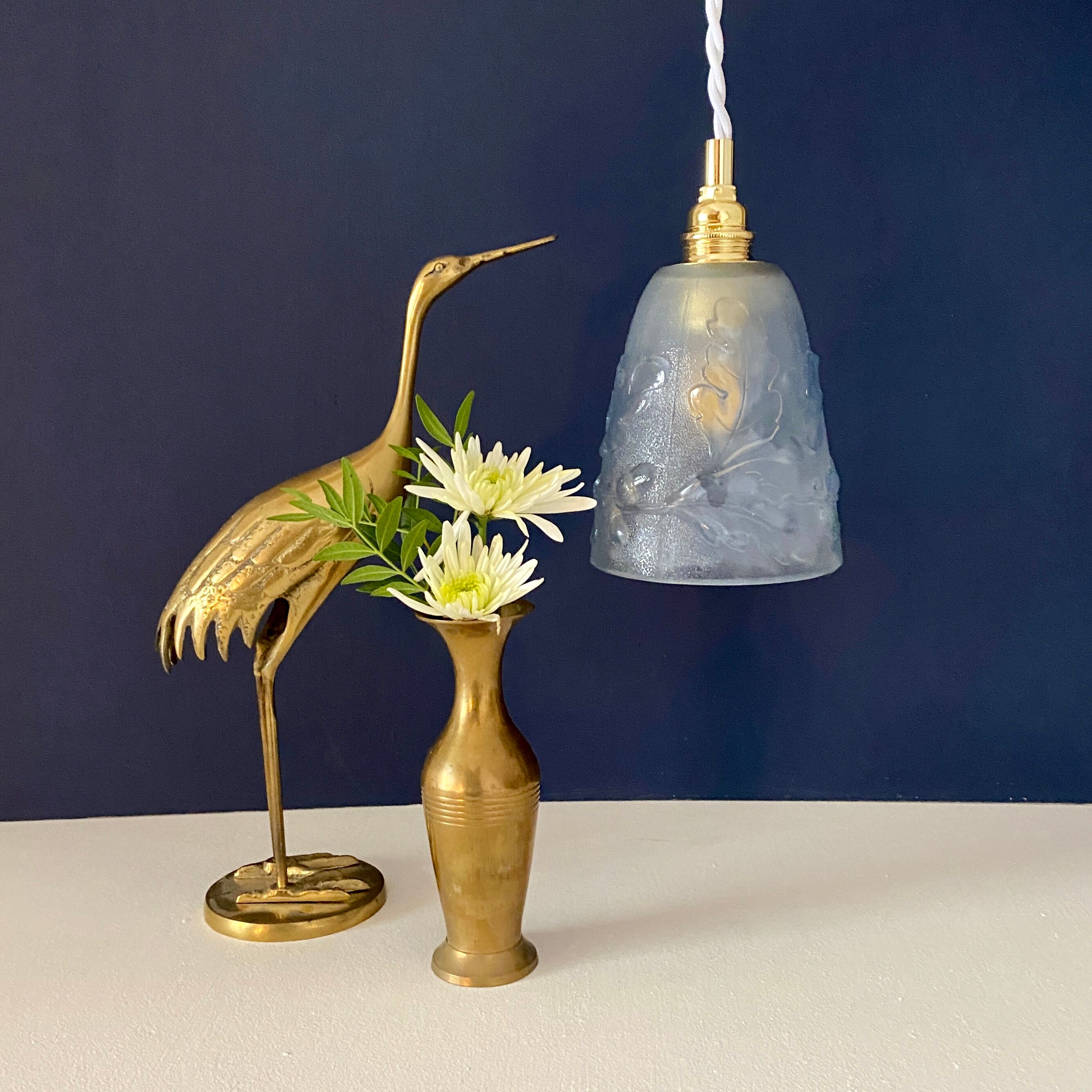 Vintage art deco tulip ride oak leaf pattern and acorns