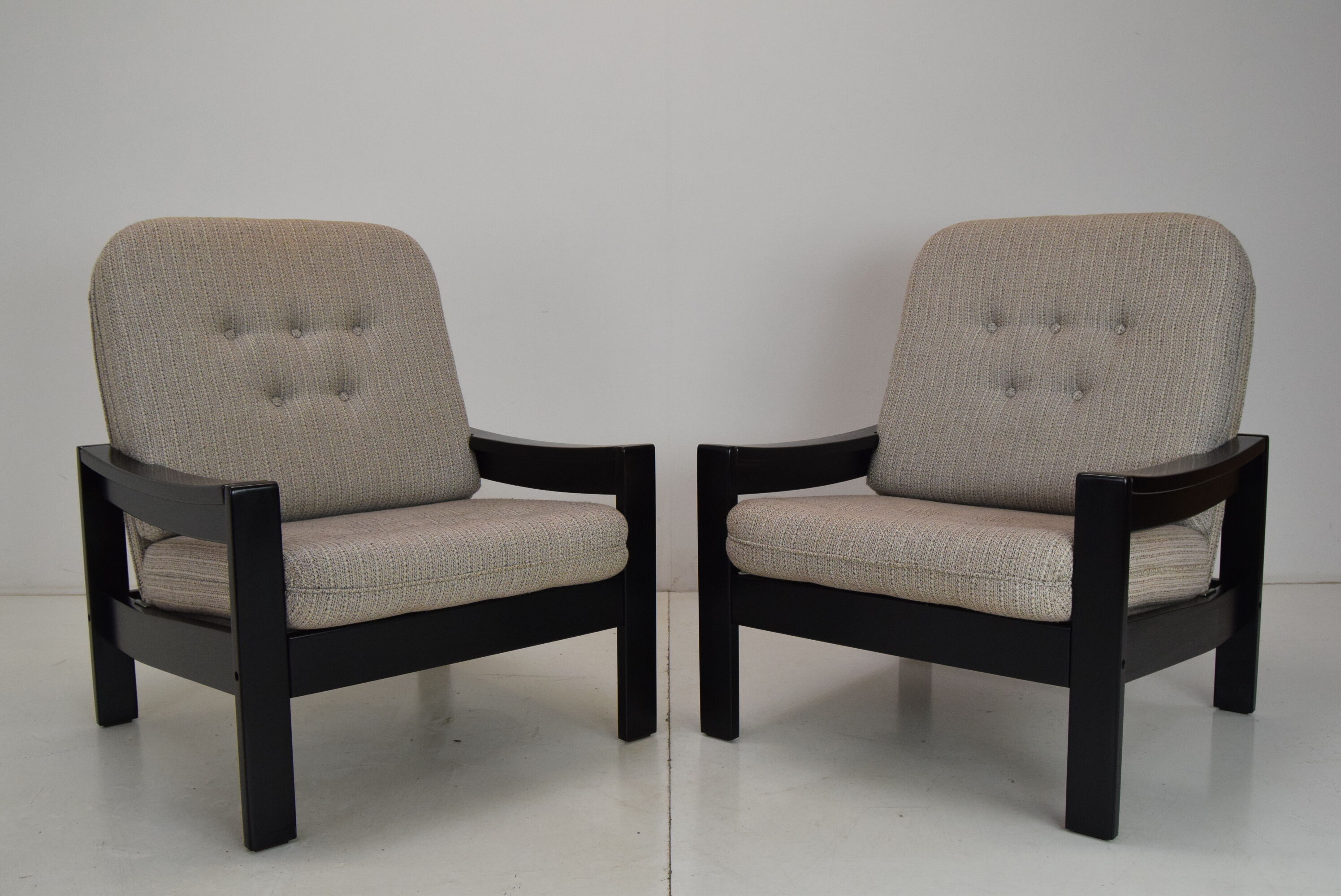 Pair of mid-century armchairs Leda Lux 1980's