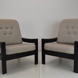 Pair of mid-century armchairs Leda Lux 1980's