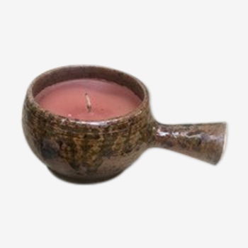 Ceramic skillet candle