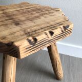 Wooden tripod bottom stool