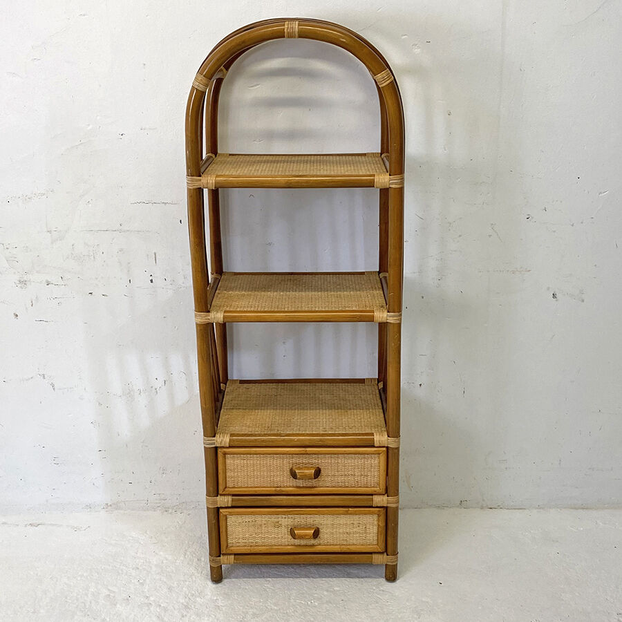 Vintage rattan shelf