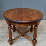 Round wooden coffee table