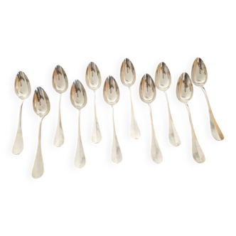 Christofle - Set of 11 Fidélio baguette table spoons in silver-plated metal