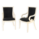 Pair of bone marquetry armchairs