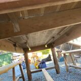 Farm table with benches