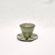 Stoneware cup and saucer