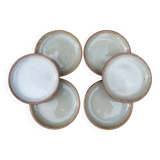 6 stoneware dessert plates