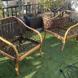 2 fauteuils en rotin