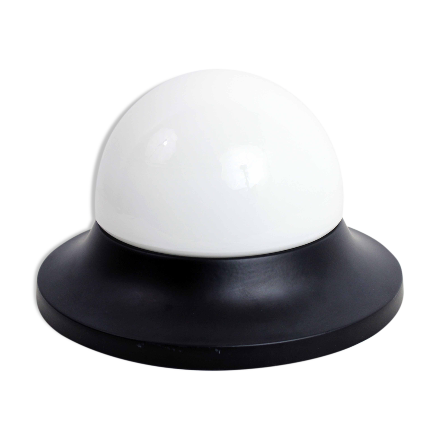 Wall lamp or ceiling lamp in metal and glass