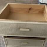 Chiffonnier vintage en osier