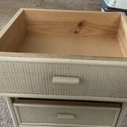 Vintage wicker chest of drawers